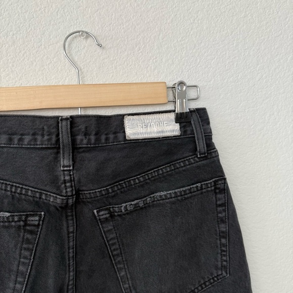 RE/DONE- Originals High Rise Loose in Washed Black w/ Rips- Size 28 - Picture 6 of 9